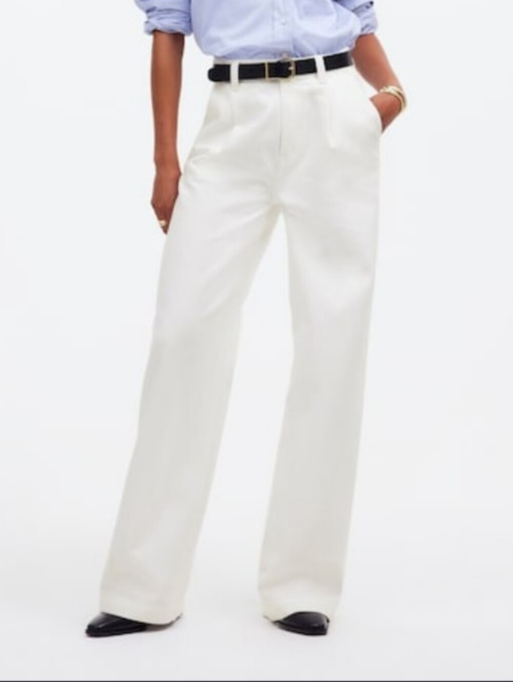 Madewell Harlow Wide Leg Jean Pleated Airy Denim - Picture 3 of 10